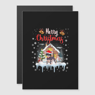 Chihuahua Weihnachtsmannmütze frohe Weihnachtslied Magneteinladung