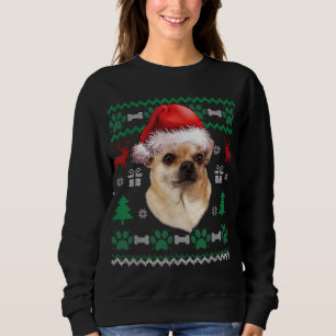 Chihuahua Weihnachtsmannmütze Weihnachten Ugly Swe Sweatshirt