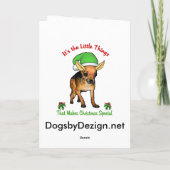Chihuahua Weihnachtspenden Feiertagskarte (Rückseite)