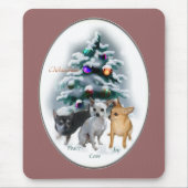 Chihuahua Weihnachtspenden Mousepad (Vorne)