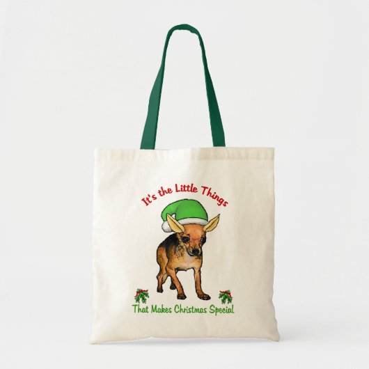 Chihuahua Weihnachtspenden Tragetasche (Vorne)