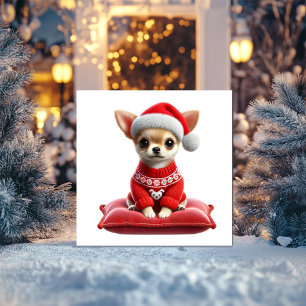 Chihuahua-Weihnachtspullover  Feiertagskarte