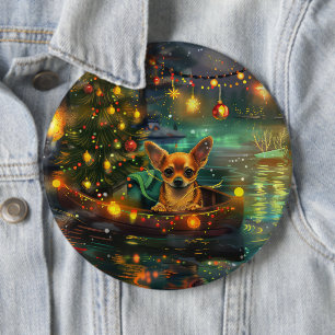 Chihuahua Weihnachtsreise Button