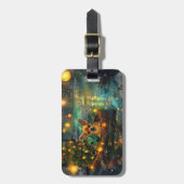 Chihuahua Weihnachtsreise Gepäckanhänger (Vorderseite vertikal)