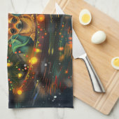 Chihuahua Weihnachtsreise Geschirrtuch (Viertel Falte)