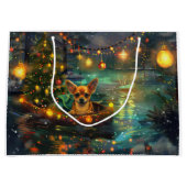 Chihuahua Weihnachtsreise Große Geschenktüte (Vorderseite)