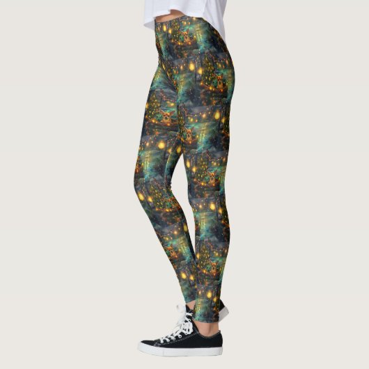 Chihuahua Weihnachtsreise Leggings (Links)