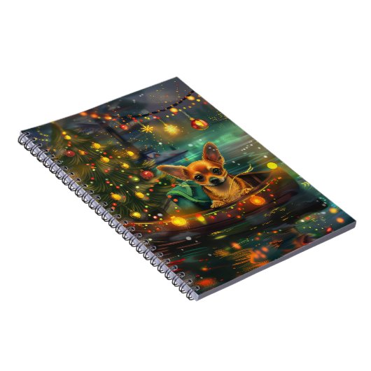 Chihuahua Weihnachtsreise Notizblock (Rechte Seite)