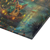 Chihuahua Weihnachtsreise Schneidebrett (Ecke)