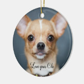 Chihuahua Weihnachtsschmuck Fügen Sie Ihr Foto hin (Links)