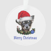 Chihuahua Weihnachtsschmuck Ornament (Vorderseite)