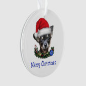 Chihuahua Weihnachtsschmuck Ornament (Vorderseite)