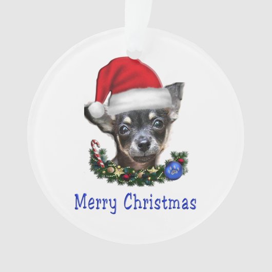 Chihuahua Weihnachtsschmuck Ornament (Vorderseite)