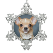 Chihuahua Weihnachtsschmuck Pewter hinzufügen Foto