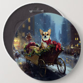 Chihuahua Weihnachtszeit Button (Vorne & Hinten)