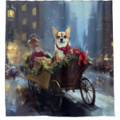 Chihuahua Weihnachtszeit Duschvorhang (Vorderseite)