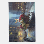 Chihuahua Weihnachtszeit Geschirrtuch (Vertikal)