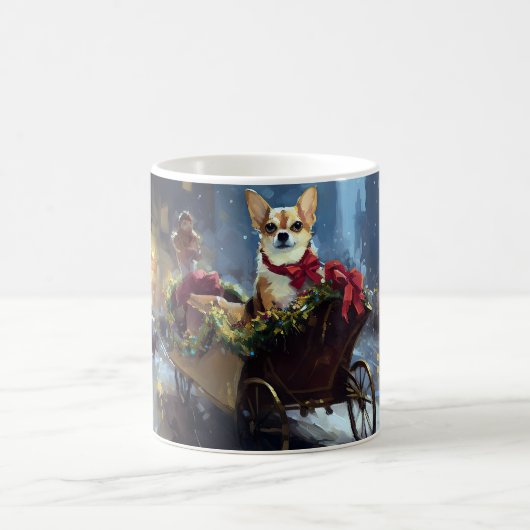 Chihuahua Weihnachtszeit Kaffeetasse (Mittel)