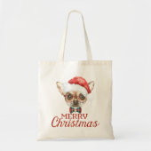 Chihuahua Weihnachtszeit-Tasche Tragetasche (Vorne)
