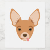 Chihuahua Weinetikett (Einzelnes Label)