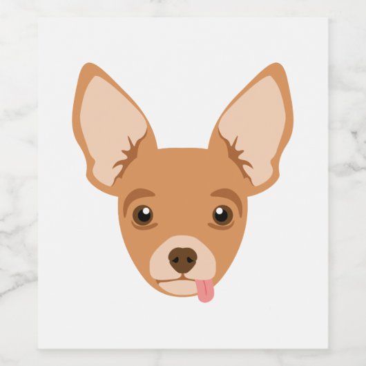 Chihuahua Weinetikett (Einzelnes Label)