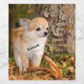 Chihuahua Weinetikett (Einzelnes Label)