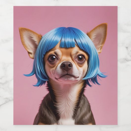 Chihuahua Weinetikett (Einzelnes Label)