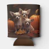 Chihuahua Welpe Autumn Delight Pumpkin Dosenkühler (Rückseite)