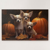 Chihuahua Welpe Autumn Delight Pumpkin Puzzle (Horizontal)