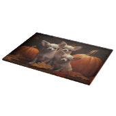 Chihuahua Welpe Autumn Delight Pumpkin Schneidebrett (Ecke)