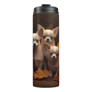 Chihuahua Welpe Autumn Delight Pumpkin Thermosbecher