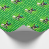 Chihuahua Welpe Dog St. Patrick's Day Green Clover Geschenkpapier (Ecke)