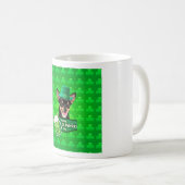 Chihuahua Welpe Dog St. Patrick's Day Green Clover Kaffeetasse (VorderseiteRechts)