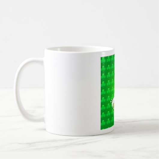 Chihuahua Welpe Dog St. Patrick's Day Green Clover Kaffeetasse (Links)