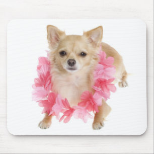 Chihuahua-Welpe-Hawaiian-Lei-Computermauspad Mousepad