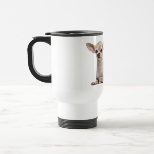 Chihuahua Welpe Hund Canine Travel Mug Reisebecher (Links)