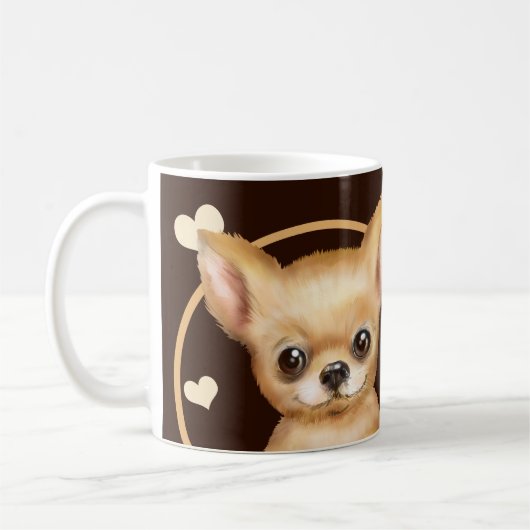 Chihuahua Welpe Hund jeden Snack, den Sie machen Kaffeetasse (Links)
