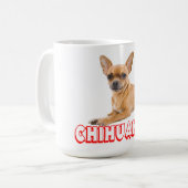 Chihuahua Welpe Hund Rot Kaffeetasse (Vorderseite Links)