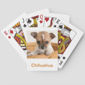 Chihuahua Welpe Hund spielen Karten Spielkarten (Rückseite)