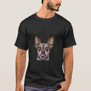 Chihuahua Welpe niedlich Hündchen Portrait Pup Chi T-Shirt