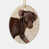 Chihuahua-Welpen-Gehen Keramikornament (Rechts)