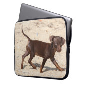 Chihuahua-Welpen-Gehen Laptopschutzhülle (Vorderseite Links)