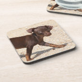 Chihuahua-Welpen-Gehen Untersetzer (Linke Seite)