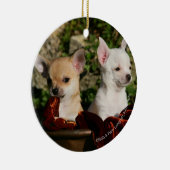 Chihuahua-Welpen Keramik Ornament (Rechts)