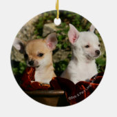 Chihuahua-Welpen Keramik Ornament (Hinten)