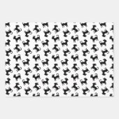 Chihuahua Welpen Klassisches Schwarz-Weiß-Muster Geschenkpapier Set (Vorderseite 3)