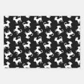 Chihuahua Welpen Klassisches Schwarz-Weiß-Muster Geschenkpapier Set (Vorderseite 2)