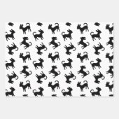 Chihuahua Welpen Klassisches Schwarz-Weiß-Muster Geschenkpapier Set (Vorderseite)