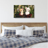 Chihuahua-Welpen Leinwanddruck (Insitu (Schlafzimmer))
