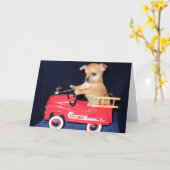 Chihuahua-Welpengrüßkarte Karte (Gelbe Blume)